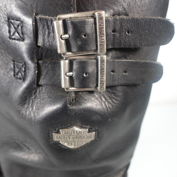 Vtg Harley Davidson Mens Size 11.5 Engineer Motorcycle Black Leather Boots 98000 main image 8